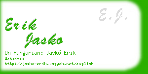 erik jasko business card